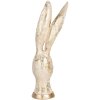 Clayre & Eef Coniglio decorativo in poliresina beige oro 14x15x37 cm Decorazione pasquale