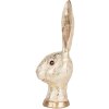 Clayre & Eef Coniglio decorativo in poliresina beige oro 14x15x37 cm Decorazione pasquale