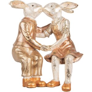 Clayre & Eef figurina decorativa coppia di conigli...