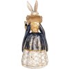 Coniglio decorativo Beige Oro 11x10x24 cm, figura animale in poliresina Clayre & Eef