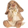 Coniglio decorativo Clayre & Eef in poliresina marrone beige oro 16x14x18 cm