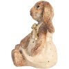 Coniglio decorativo Clayre & Eef in poliresina marrone beige oro 16x14x18 cm