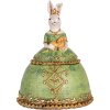 Clayre & Eef Portagioie Coniglio Beige Verde 18x15x24 cm
