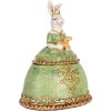 Clayre & Eef Portagioie Coniglio Beige Verde 18x15x24 cm