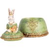 Clayre & Eef Portagioie Coniglio Beige Verde 18x15x24 cm