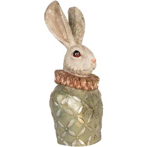 Clayre & Eef Busto decorativo Coniglio Beige Verde...