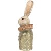 Clayre & Eef Busto decorativo Coniglio Beige Verde Oro 19x14x40 cm Poliresina