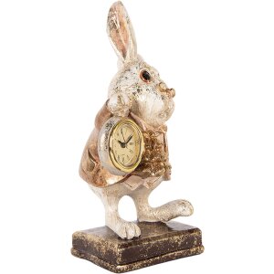 Clayre & Eef coniglio decorativo con orologio stile...