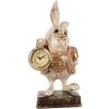 Clayre & Eef coniglio decorativo con orologio stile vintage country in poliresina oro