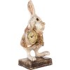 Clayre & Eef coniglio decorativo con orologio stile vintage country in poliresina oro