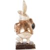 Clayre & Eef coniglio decorativo con orologio stile vintage country in poliresina oro
