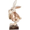 Clayre & Eef coniglio decorativo con orologio stile vintage country in poliresina oro
