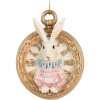 Clayre & Eef Ciondolo a forma di coniglio in oro bianco 6x3x7 cm Decorazione in stile country