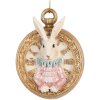 Clayre & Eef Ciondolo a forma di coniglio in oro bianco 6x3x7 cm Decorazione in stile country