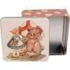 Clayre & Eef 6BL0138 Scatola di latta Beige Brown 17x17x6 cm Retro Vintage