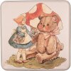 Clayre & Eef 6BL0138 Scatola di latta Beige Brown 17x17x6 cm Retro Vintage