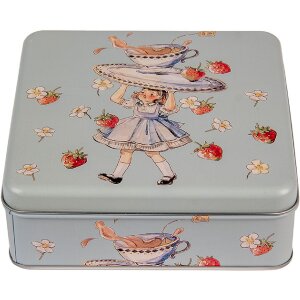 Clayre & Eef 6BL0139 Lattina blu 17x17x6 cm Retro...