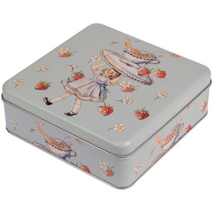 Clayre & Eef 6BL0139 Lattina blu 17x17x6 cm Retro...