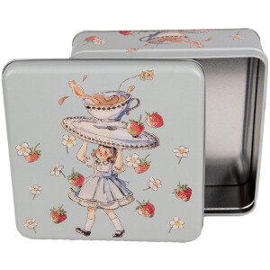 Clayre & Eef 6BL0139 Lattina blu 17x17x6 cm Retro Vintage