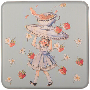 Clayre & Eef 6BL0139 Lattina blu 17x17x6 cm Retro Vintage