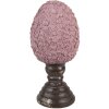 Uovo decorativo Clayre & Eef Ø 13x28 cm Stile country Rosa Marrone Poliresina