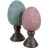 Uovo decorativo Clayre & Eef in stile country Ø 16x34 cm Blu Marrone Poliresina