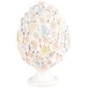 Uovo decorativo Clayre & Eef motivo floreale Bianco Rosa Ø 12x19 cm