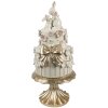Torta decorativa Clayre & Eef Bianco Rosa Oro Ø20cm H45cm Poliresina