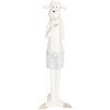 Pecora decorativa Clayre & Eef Bianco Blu 6x4x17 cm Stile Country in Poliresina