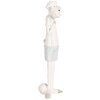 Pecora decorativa Clayre & Eef Bianco Blu 6x4x17 cm Stile Country in Poliresina