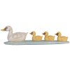 Clayre & Eef 6PR5472 Decorazione Anatre Bianco Giallo 26x6x7 cm Stile Country