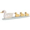 Clayre & Eef 6PR5472 Decorazione Anatre Bianco Giallo 26x6x7 cm Stile Country