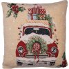 Clayre & Eef KT021.381 Copricuscino Beige Rosso 44x44 cm Stile Country Natale