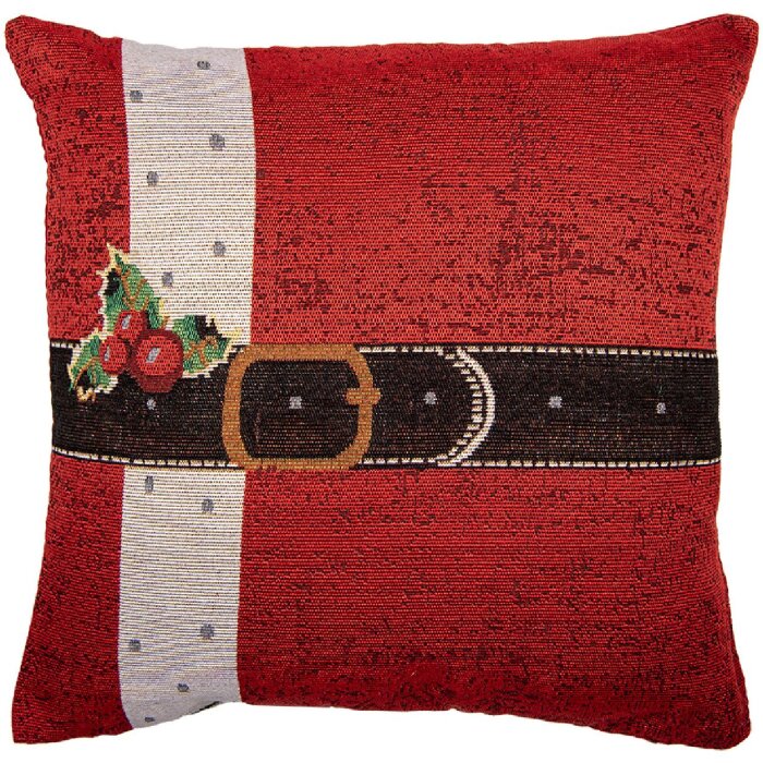 Clayre & Eef KT021.382 Copricuscino rosso bianco 44x44 cm stile country