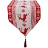 Clayre & Eef KT065.009 Runner da tavola 33x180 cm Rosso Beige Natale