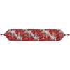 Runner da tavola Clayre & Eef 33x180 cm con stelle di Natale in stile country rosso verde