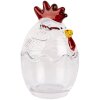 Clayre & Eef 6GL4996 Barattolo con coperchio a forma di pollo Ø 6x9 cm