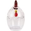 Clayre & Eef 6GL4996 Barattolo con coperchio a forma di pollo Ø 6x9 cm
