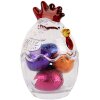 Clayre & Eef 6GL4996 Barattolo con coperchio a forma di pollo Ø 6x9 cm