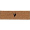 Tappeto per porta Clayre & Eef BHSMC in fibra di cocco con disegno a cuore 75x22x2 cm