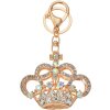Juleeze JZKC0163 Portachiavi corona oro strass 6x2x7 cm