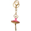 Juleeze JZKC0188 Portachiavi Ballerina Oro Rosa 4x2x8 cm