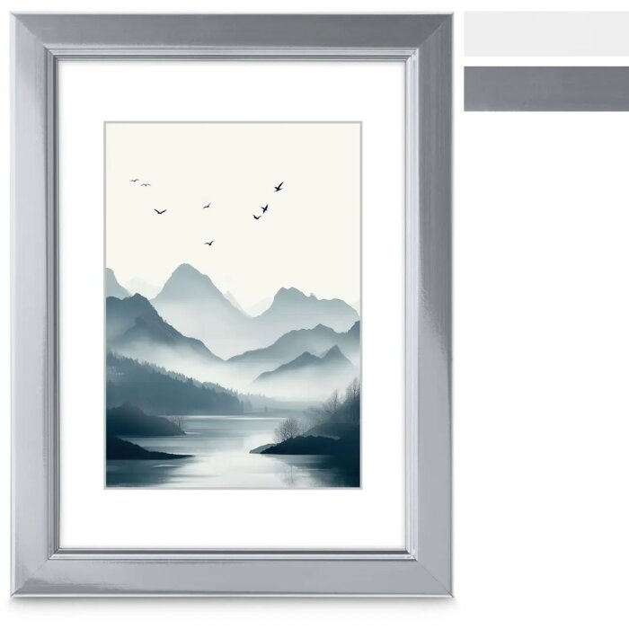 Cornice di plastica Hama Chill White Silver 10x15 cm 13x18 cm 15x20 cm 30x40 cm