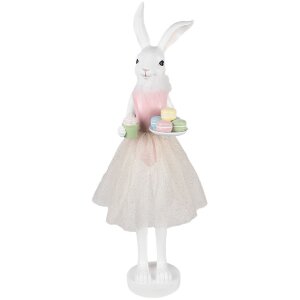 Clayre & Eef Decorazione Coniglio Bianco Rosa...