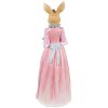 Clayre & Eef Decorazione Coniglio Beige Rosa 22x20x58 cm Figurina di Pasqua in poliresina