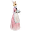 Clayre & Eef Decorazione Coniglio Beige Rosa 22x20x58 cm Figurina di Pasqua in poliresina