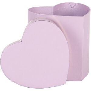 Clayre & Eef 66024PA Scatola regalo Cuore viola oro 10x10x10 cm