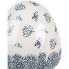 Clayre & Eef 6CE2038 Uovo decorativo in ceramica bianca blu Ø 12x19 cm Stile antico