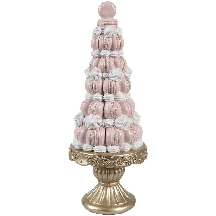 Clayre & Eef 6PR5163 Decorazione Torta Oro Rosa Ø 12x30 cm