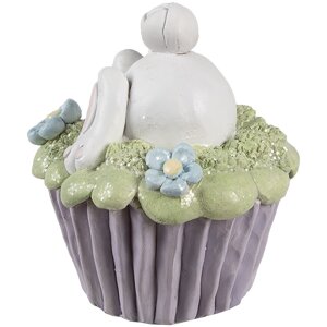 Clayre & Eef 6PR5169 Coniglio decorativo Bianco Viola...